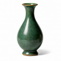 Rustic Emerald Green Ceramic Vase