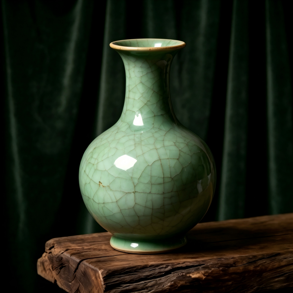 Celadon Crackle Glaze Ceramic Vase