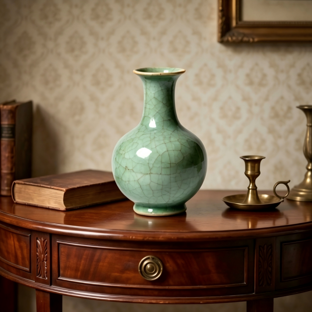 Celadon Crackle Glaze Ceramic Vase
