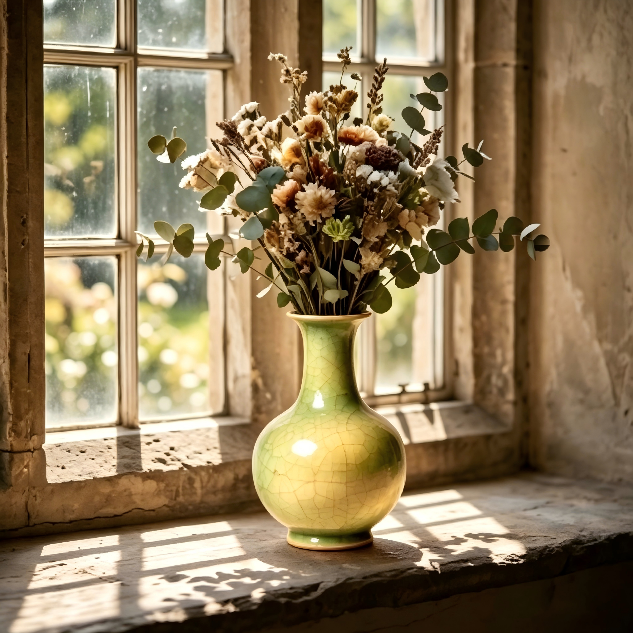 Celadon Crackle Glaze Ceramic Vase